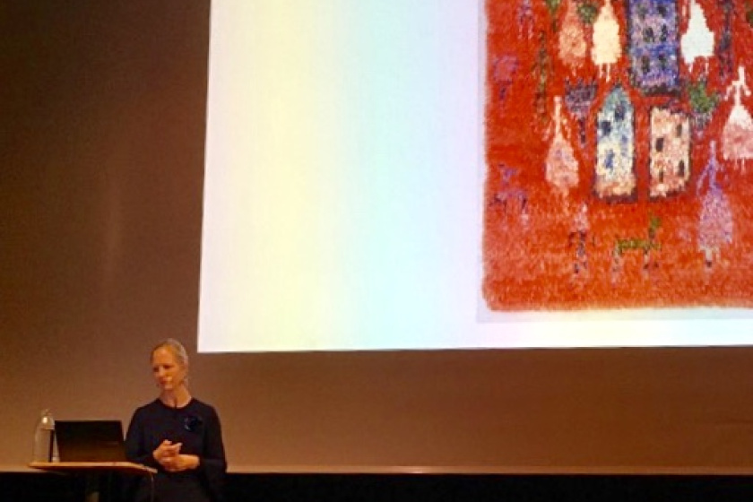 Jenny von Platen håller föredrag om Viola Gråsten på Mölnlycke Kulturhus